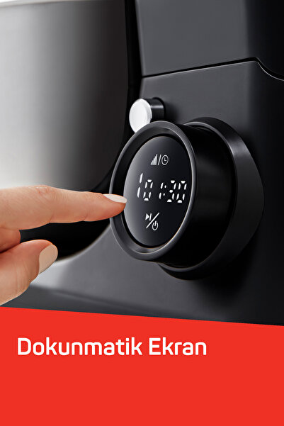 Arzum AR1186 Crust Mix Pro Stand Mikser 5L Kapasiteli 3 Farklı Aparat 1500W, Siyah