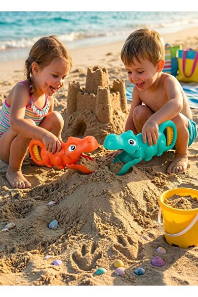 Hyd Oyuncak Dinozor Kum Oyunu Bahçe Plaj Ve Havuz Oyuncağı Su Oyunu Kürek Din...