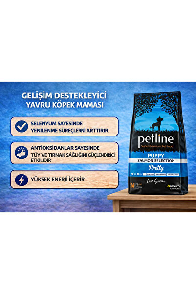 Petline Antioksidan Ve Omega Deposu Somonlu Yavru Köpek Maması 24kg ( 2 X 12k...