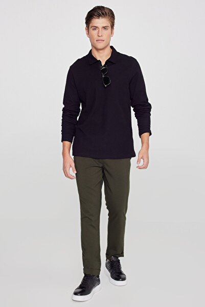 AC&Co / Altınyıldız Classics Męskie spodnie joggerowe slim fit z bocznymi kie...