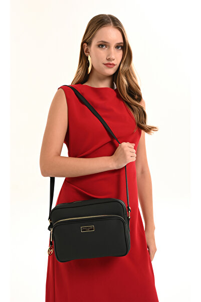 Pierre Cardin Μαύρη γυναικεία τσάντα χιαστί ώμου 05PO26Y3531