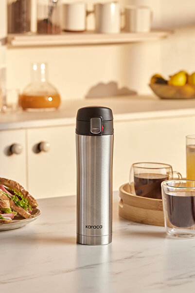 Karaca ترمس بلوتون ستيل مانع للتسرب إينوكس 450 مل