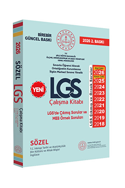 Karakutu Yayınları 2026(Mart dahil)MEB Örnek Sorular LGS Sözel Çalışma Kitap ...