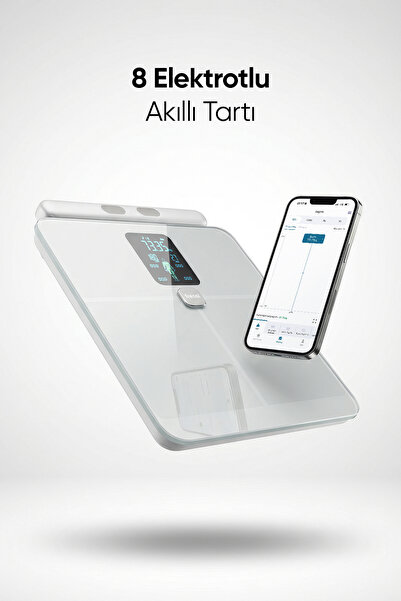 Fressi Dijital Baskül ShapePro 8 Elektrotlu Gümüş Akıllı Tartı