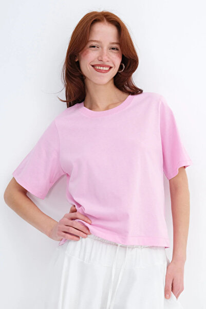 Addax Crew Neck Basic T-shirt P1002-E8