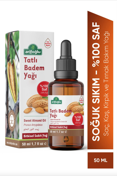 Arifoğlu Badem Yağı Tatlı 50ml %100 Saf Tatlı Badem Yağı