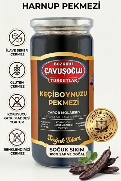 Bozkırlı Çavuşoğlu Soğuk Sıkım Keçiboynuzu Harnup Pekmezi 620g
