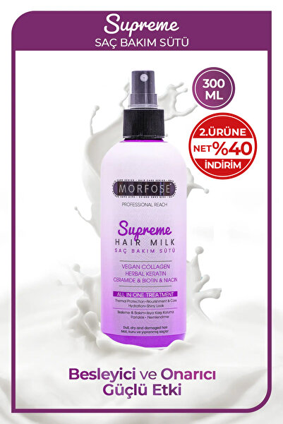 Morfose Supreme Saç Bakım Sütü 300 ml - Isıya Karşı Koruma, Nemlendirme ve Pa...
