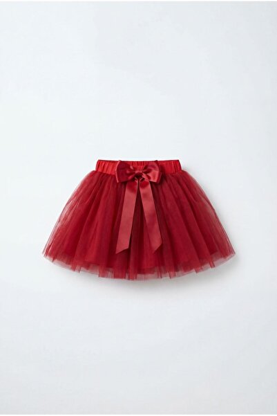 Magu Κοριτσίστικη φούστα τούτου με επένδυση και λεπτομέρεια κόκκινου φιόγκου