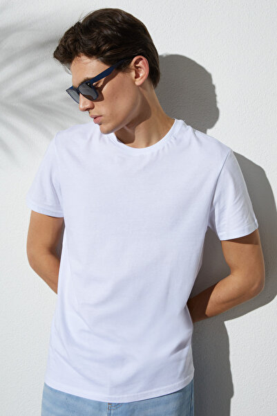 Tudors Μπλουζάκι Unisex Slim Fit Slim Fit 100% βαμβακερό με απαλή υφή λευκό μ...