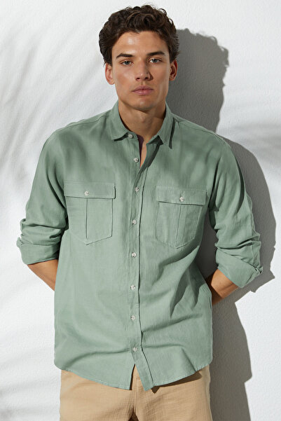 Tudors Ανδρικό πουκάμισο με κανονική εφαρμογή Classic Cut 100% βαμβακερό λινό...