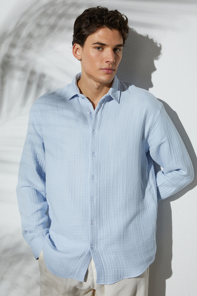 Tudors Ανδρικό πουκάμισο Relax Fit με άνετη εφαρμογή, 100% βαμβακερό, μακρυμά...