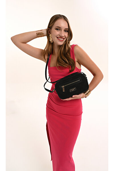 Pierre Cardin Μαύρη γυναικεία τσάντα χιαστί 05PO26Y2531