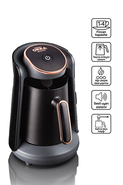Arzum OK004 Okka Minio Türk Kahvesi Makinesi Taşma Önleyici Sistem, 4 Fincan ...
