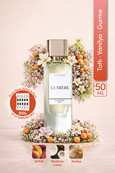 Lumiére Edp Kadın Parfüm 50ml | Tatlı - Vanilya - Gurme | Narenciye, Müge, Orkide, Misk