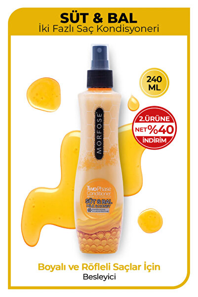 Morfose Boyalı ve Röfleli Saçlar İçin Çift Fazlı Süt & Bal Fön Suyu 240 ml