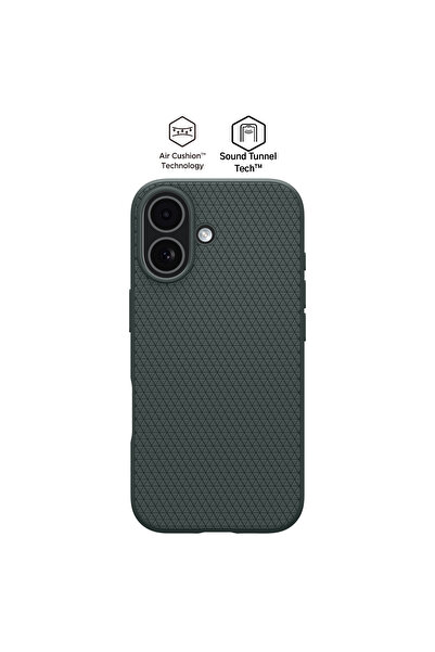 Spigen iPhone 17 ince Kılıf Liquid Air Abyss Green Dokulu Yüzey Kapak - ACS09979