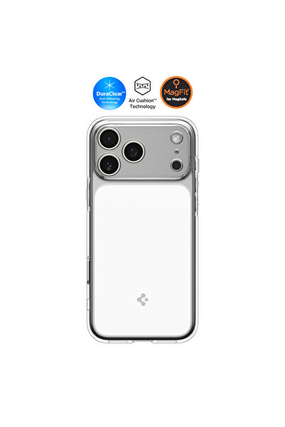 Spigen iPhone 17 Pro ince MagSafe Kılıf Ultra Hybrid T MagFit Glossy White Pa...