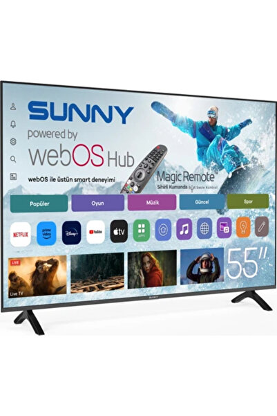 Sunny 55'' 136 Ekran UHD WEBOS 2.0 D-DUAL LED TV (SN55FMN252)