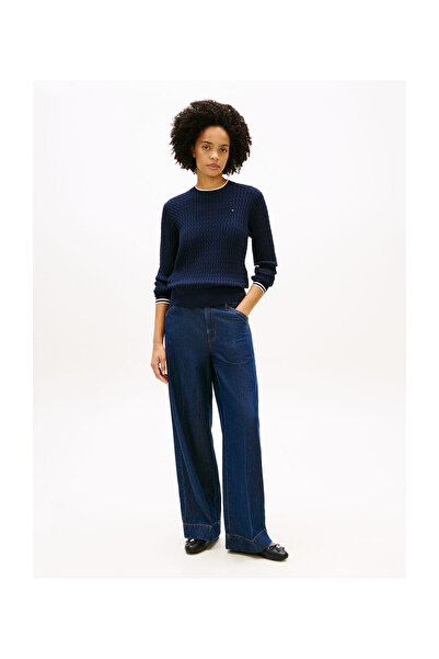 Tommy Hilfiger Καλώδιο CO FINE GG C-NK LS Πουλόβερ