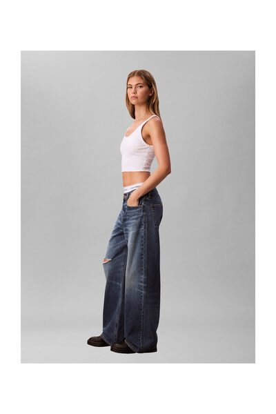 Calvin Klein ΧΑΜΗΛΟΥ ΑΝΤΑΥΞΗΜΕΝΟΥ ΣΤΑΘΜΗΣ ΦΑΡΔΙΑ ΠΑΝΤΕΛΟΝΙΑ ΙΝΔΙΓΚΟ