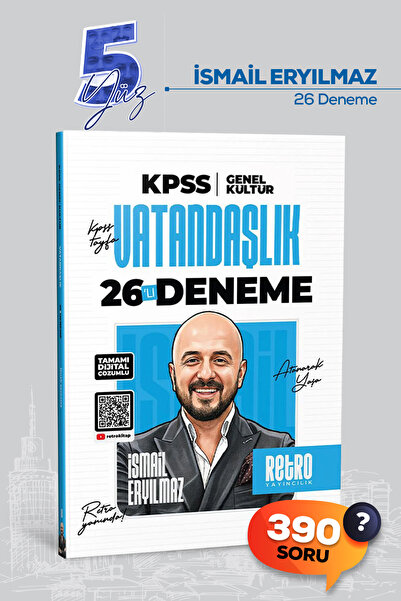 RETRO YAYINCILIK 2026 KPSS GENEL KÜLTÜR VATANDAŞLIK 26 LI DENEME TAMAMIDİJİTA...
