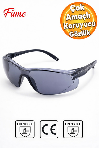 Badem10 Iş Güvenlik Güvenliği Gözlüğü Uv Koruyucu Gözlük S900 Füme Ürünleri