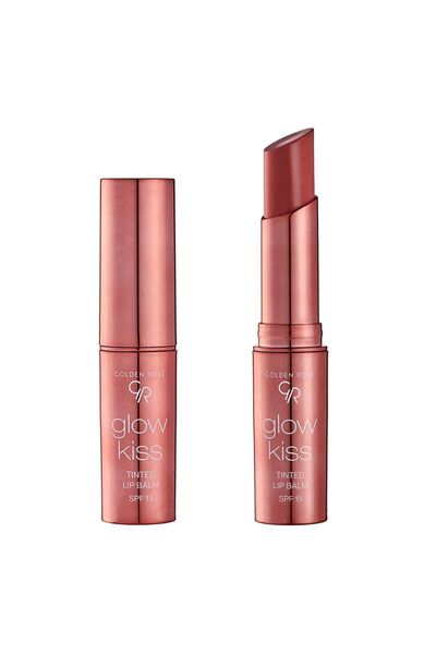 Golden Rose Glow Kiss Tinted Lip Balm - Vanilla Latte Colored Lip Moisturizer - 8691190440787