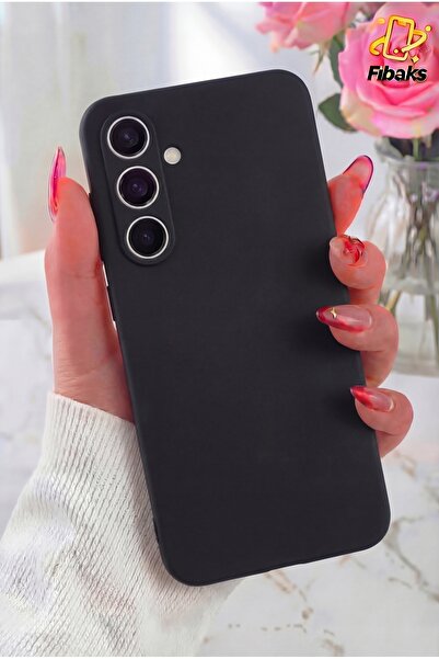 Fibaks Galaxy A55 Kılıf Kadife Lansman Soft Yumuşak Liquid Silikon Kamera Kor...