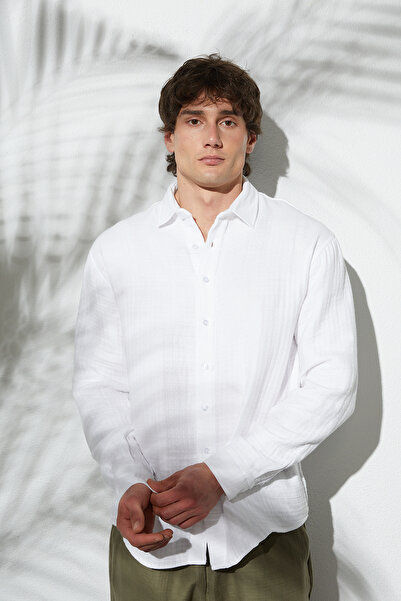 Tudors Ανδρικό πουκάμισο Relax Fit με άνετη εφαρμογή, 100% βαμβακερό, μακρυμά...