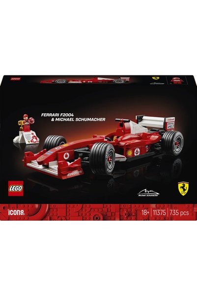 LEGO ®   Icons Ferrari F2004 and Michael Schumacher 11375 - Model Building Set for Ages 18+ (735 Pieces)