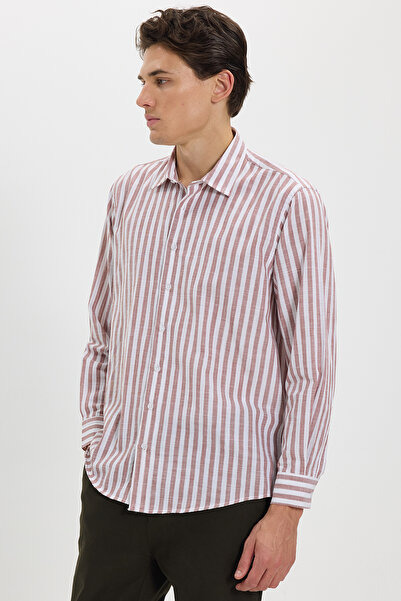 Tudors Ανδρικό πουκάμισο κανονικής εφαρμογής, χαλαρής γραμμής, από 100% Βαμβά...