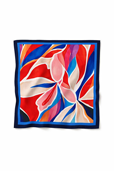 TRENDYOL SHOES Πολύχρωμο λουλουδάτο μοτίβο 70*70 Γυναικείο μαντήλι που δένει ...