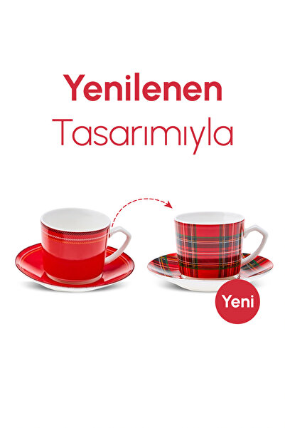 Karaca Ekose 2 Kişilik Kahve Fincanı Takımı 80 ml