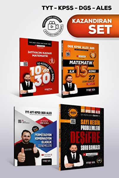 Marka Yayınları KPSS TYT DGS DEŞİFRE Soru Bankası | Matematik İlk 15 Konu | P...