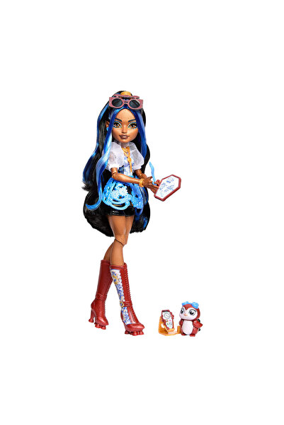 MONSTER HIGH ® ROBECCA STEAM™ Bebek JMB81 | Mavi bluzu ve roket çizmeleriyle Robecca Steam bebek