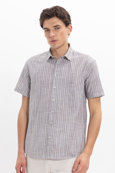 Tudors Ανδρικό πουκάμισο Regular Fit Classic Cut oversized 100% Βαμβάκι Κοντό...