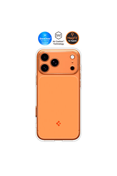 Spigen iPhone 17 Pro ince MagSafe Kılıf Ultra Hybrid T MagFit Glossy Orange P...