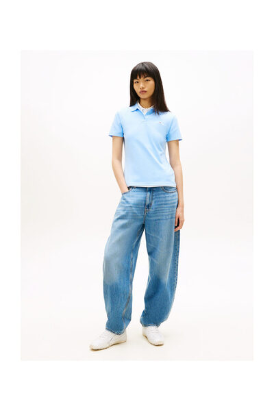 Tommy Jeans DW0DW20160 C1T L TJW ΛΕΠΤΟ ΒΑΣΙΚΟ ΠΟΛΟ ΜΕ ΚΟΝΤΑ ΜΑΝΙΚΙΑ