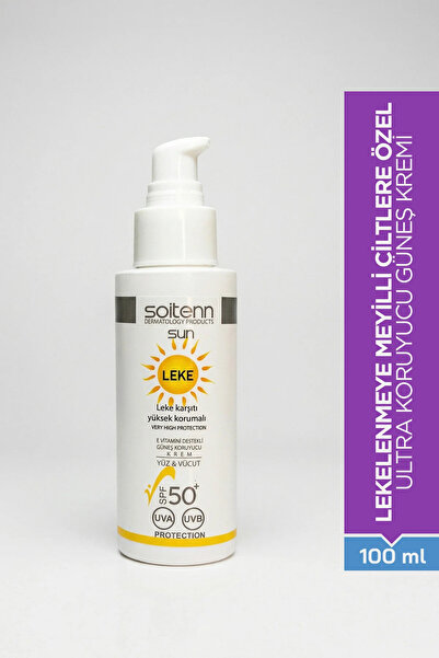SOİTENN Sun Leke Karşıtı Yüksek Korumalı E Vitamini Destekli Güneş Koruyucu K...