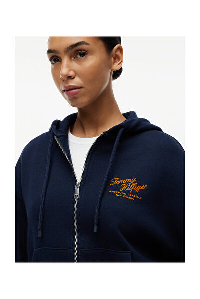 Tommy Hilfiger WW0WW47845 C1G XS MDRN Φούτερ με κουκούλα από πετσετέ με σχέδι...