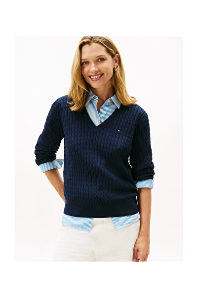 Tommy Hilfiger Pulover Femei / Fete Dark Night Navy