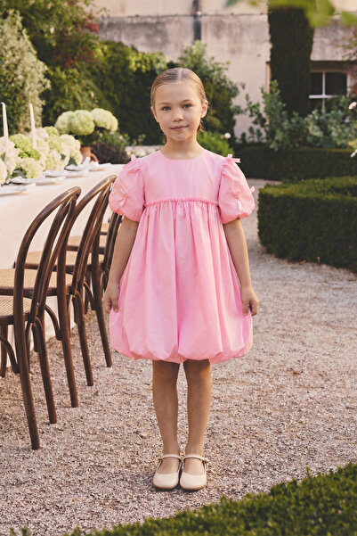 Minipodyum Κοριτσίστικο φιόγκο Λεπτομερές καλοκαιρινό φόρεμα με μπαλόνι