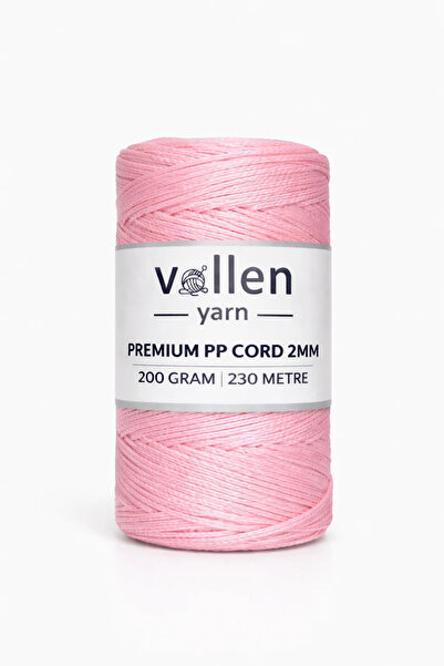 vollen yarn 200gr/230m Premium Polyester Macrame Twine 2mm, μακραμέ Σχοινί, μ...