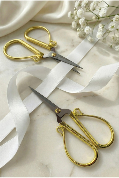 ZEYMERADE Ψαλίδι ραπτικής χρήσης χρυσό, ειδικό για την ημέρα της αρραβώνας, ρ...