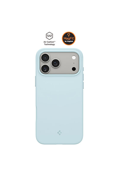 Spigen iPhone 17 Pro Silikon MagSafe Kılıf Silicone Fit MagFit Mute Blue Kaym...
