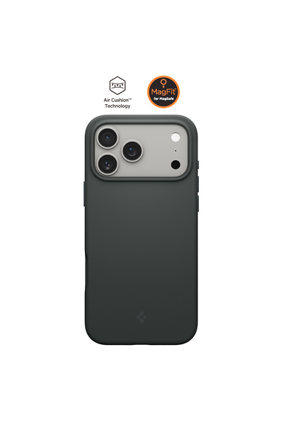 Spigen iPhone 17 Pro Max Silikon MagSafe Kılıf Silicone Fit MagFit Abyss Gree...