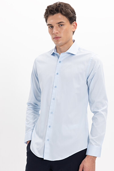 Tudors Ανδρικό πουκάμισο εφαρμοστό Slim Fit 100% Βαμβάκι βαμβακερό σατέν Prem...