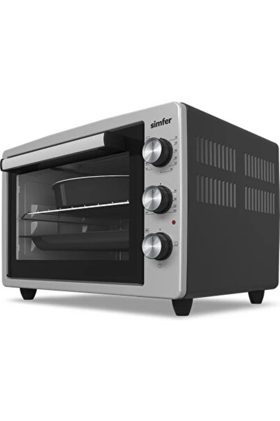 Simfer 3426 İnox Gri 34 LT Statik Mini/Midi Fırın - 4 Fonksiyon, Programlanabilir Pişirme & Isı Kontrol