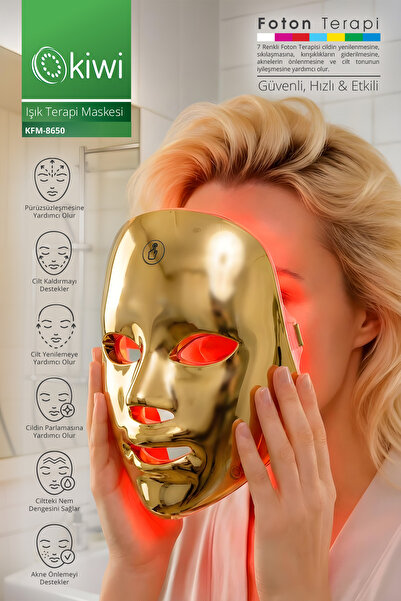 Kiwi Kfm-8650 Şarjlı Kızılötesi Işıklı Sıkılaştırıcı ve Terapi Maskesi